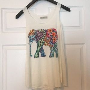 Unique vintage Elephant tank top NWOT